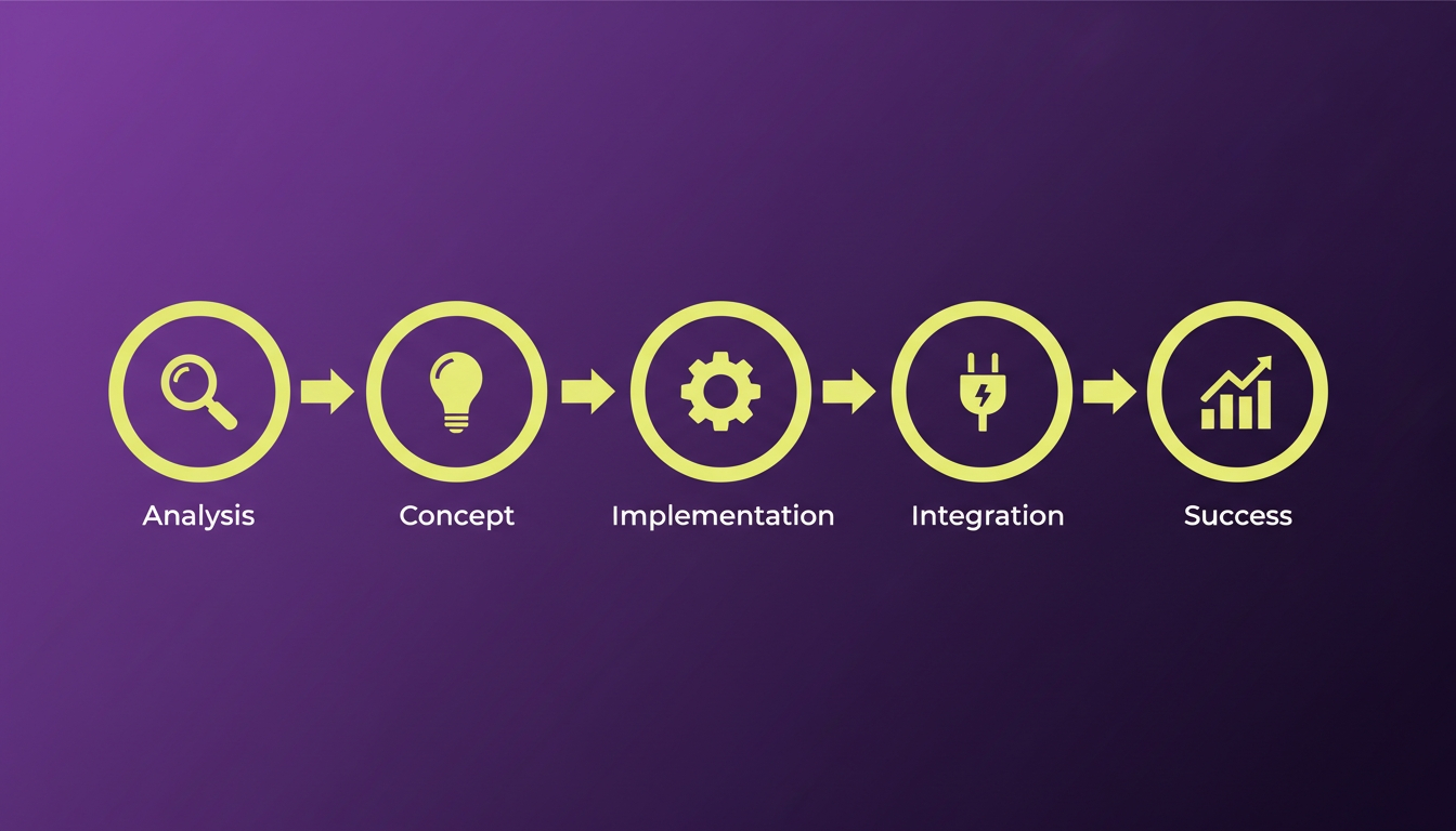 Process Vision 7-Schritte-Prozess Visualisierung